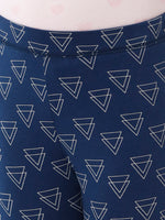 Kids – Girls Printed Ankle Leggings Dark Navy Blue