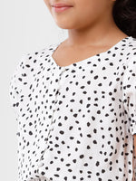 Kids - Girls Printed Top White