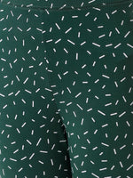De Moza Kids - Girls Ankle Length Printed Leggings Viscose Green - De Moza