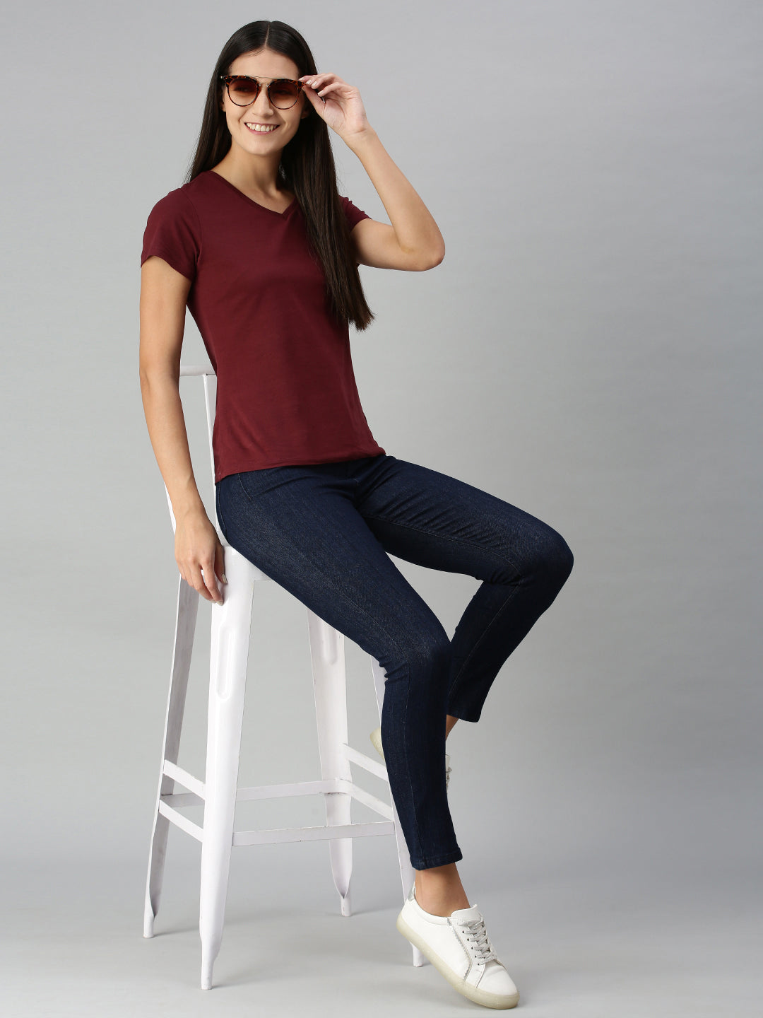 De Moza Women's Denim Jeans Pant Raw Blue