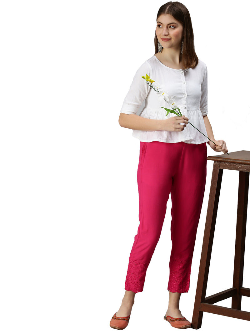 De Moza Women’s Palazzo Fuchsia
