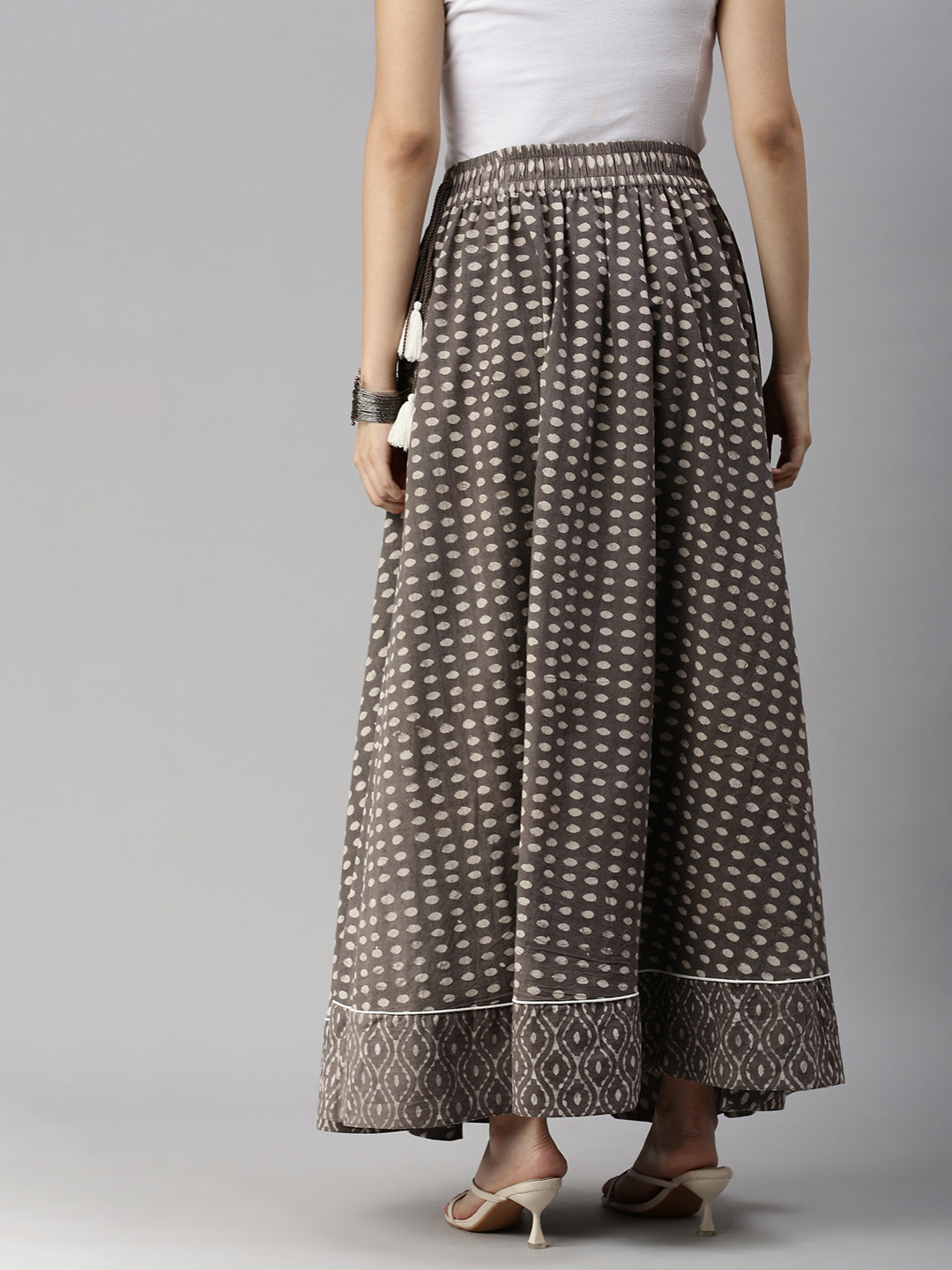 Women's Printed Skirt Grey