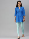 De Moza Ladies Ankle Length Leggings Solid Cotton Pista