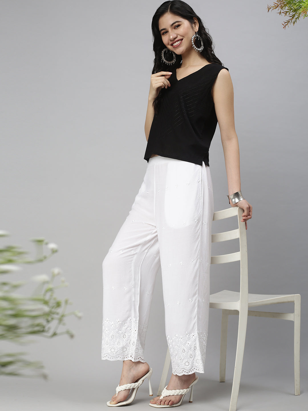 De Moza Ladies Palazzo White