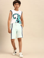 Kids - Boys Printed Shorts Mint