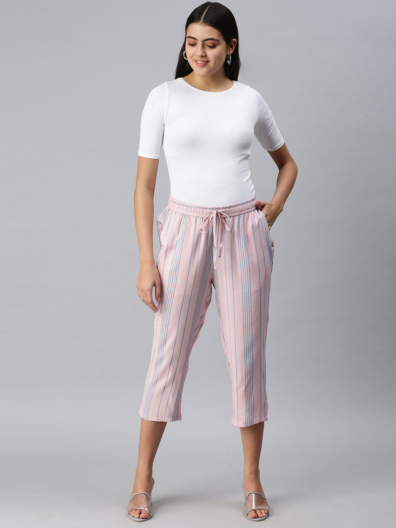 De Moza Ladies Printed Pyjama Pant Calcite Blue
