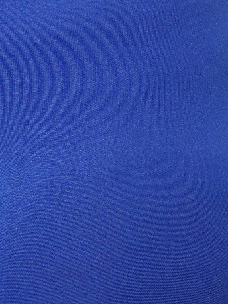 De Moza Ladies Plus Ankle Length Leggings Solid Cotton Royal Blue - De Moza