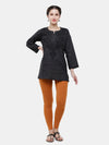 De Moza Ladies Leggings Ankle Length Solid Cotton Light Rust - De Moza