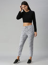 De Moza Ladies Printed Straight Pant OffWhite
