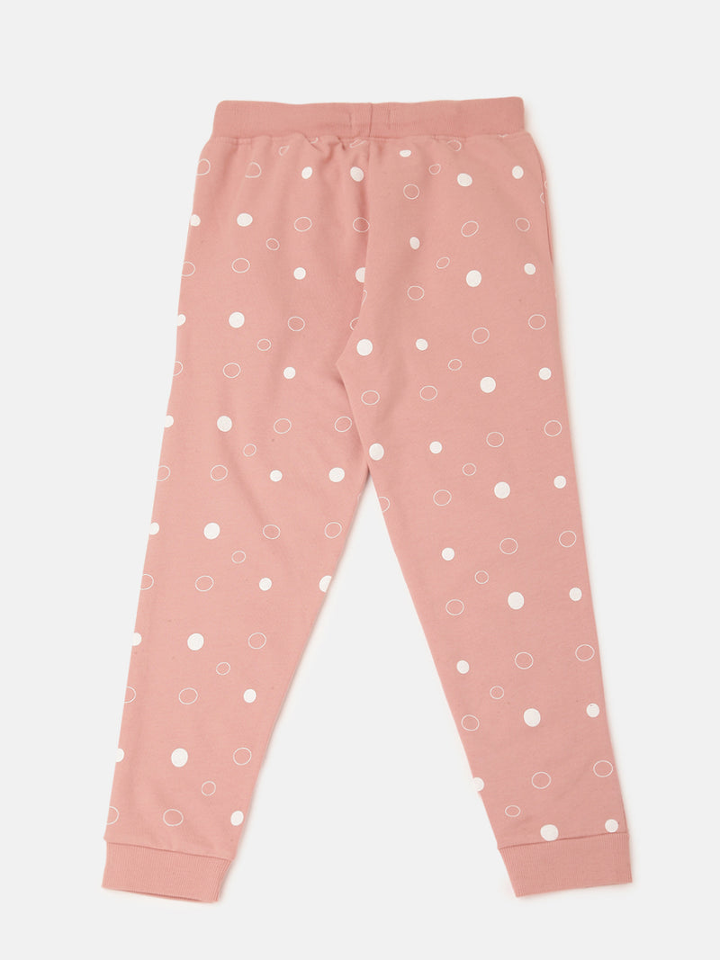 PIPIN Girls Printed Jogger Rose Tan