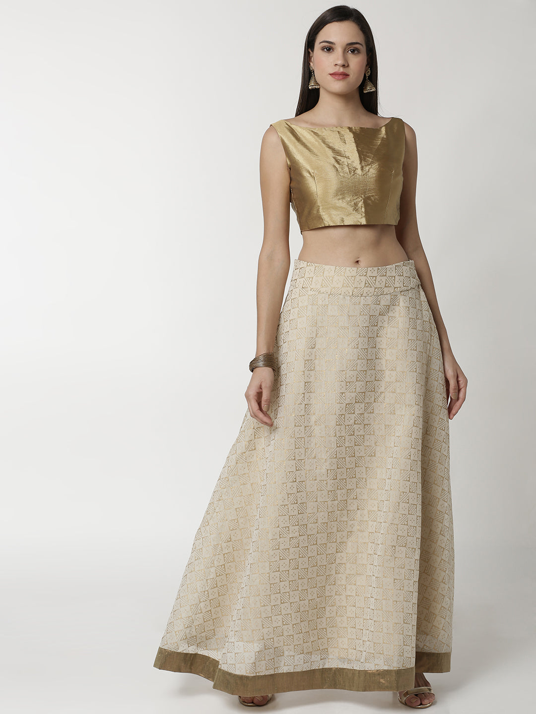 De Moza Ladies Printed Beige Skirt - De Moza (4295473168447)