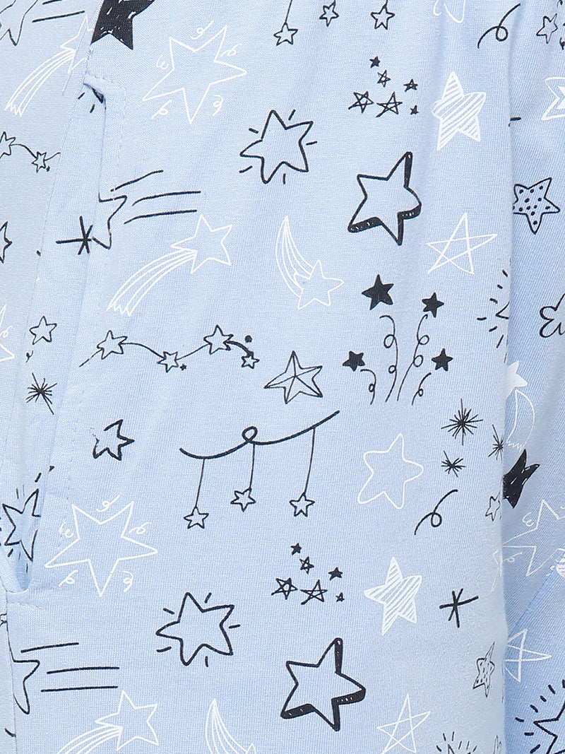 De Moza Ladies Printed Pyjama Set Wind Surfer