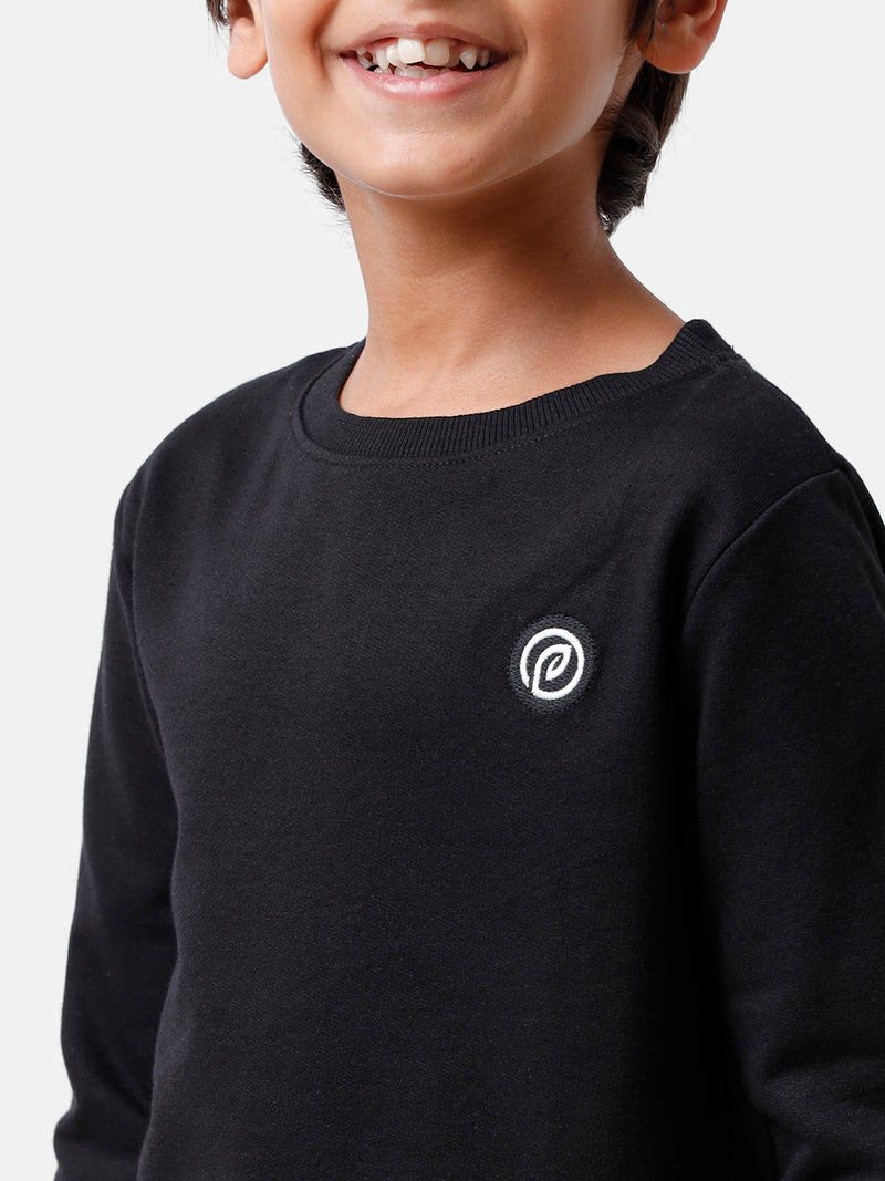 Kids - Boys Printed Sweatshirt Black
