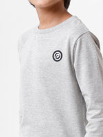Kids - Boys Printed Sweatshirt Grey Melange