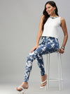 Ladies Printed Active wear Leggings Indigo