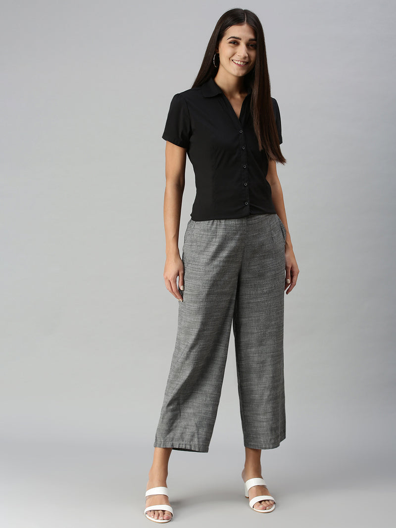 De Moza Ladies Palazzo Dark Grey