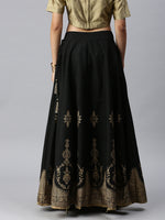 Ladies Printed Skirt Black