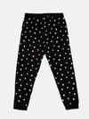 Kids - Girls Printed Jogger Black