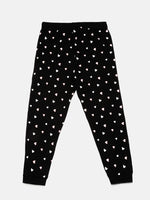Kids - Girls Printed Jogger Black