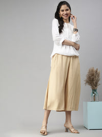 De Moza Women's Culottes Beige