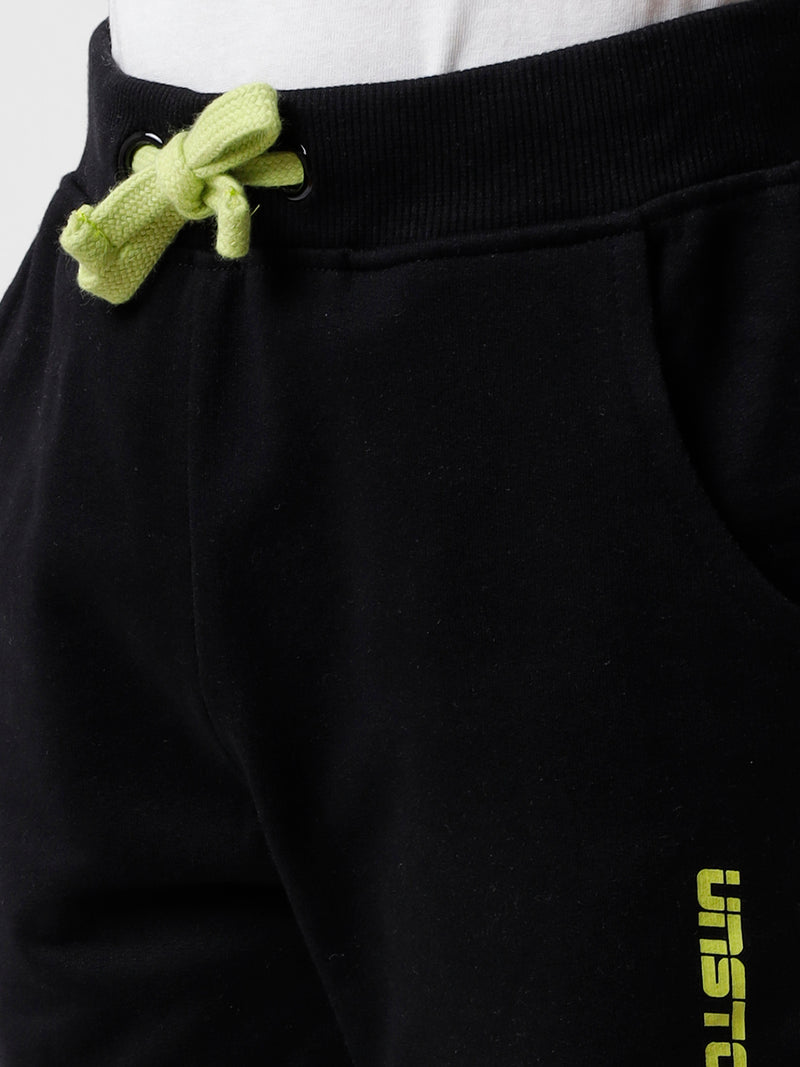 Kids - Boys Printed Jogger Black
