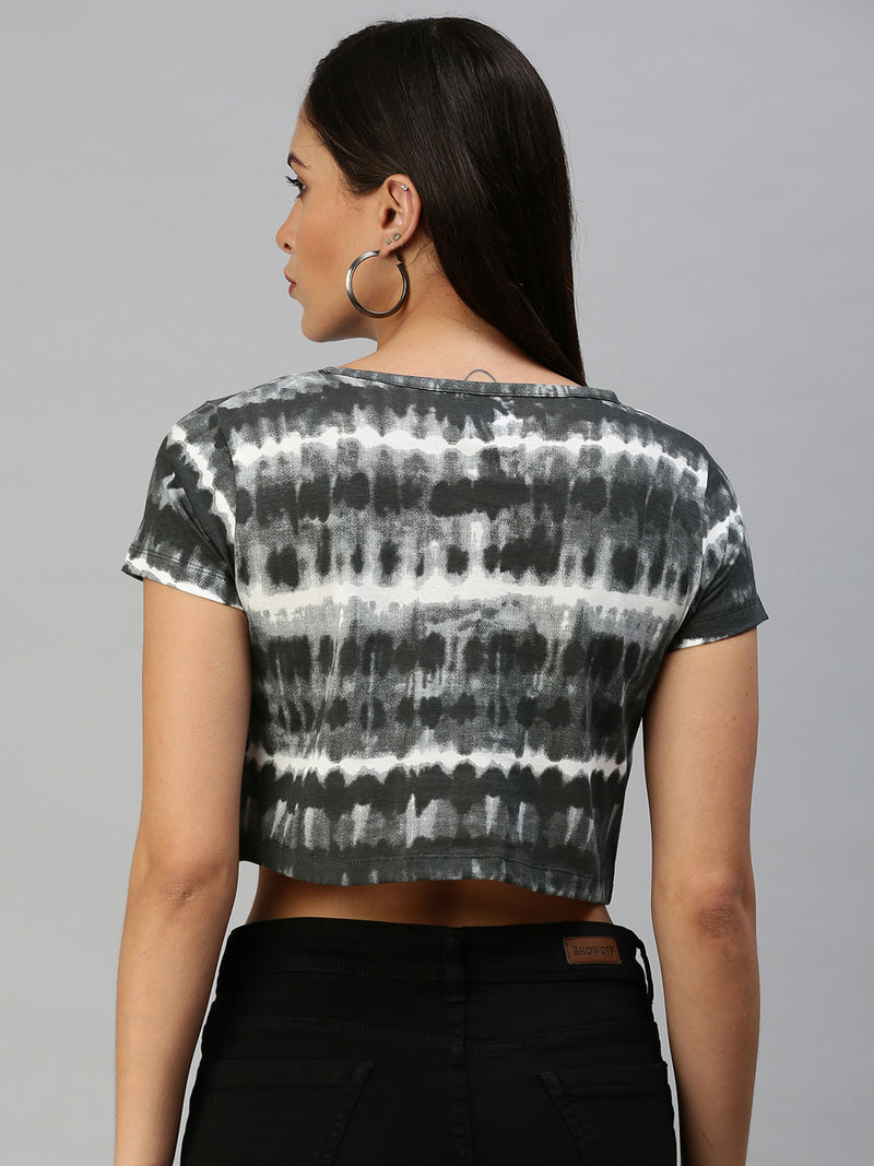 De Moza Ladies Active Wear Crop Top Black
