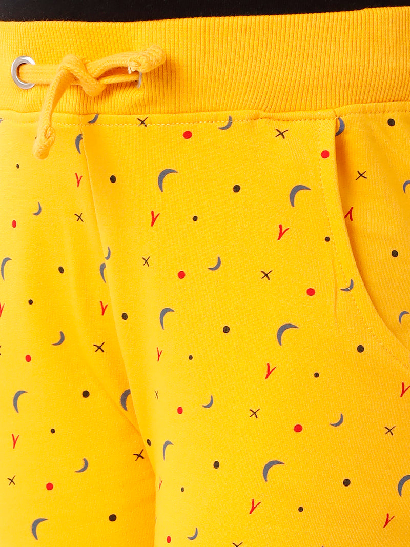 Kids - Girls Printed Jogger Bright Yellow