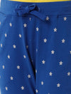 Kids – Girls Printed Straight Pant Navy Blue