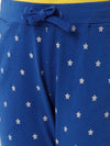 Kids – Girls Printed Straight Pant Navy Blue