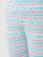 Kids – Girls Printed Ankle Leggings Pink
