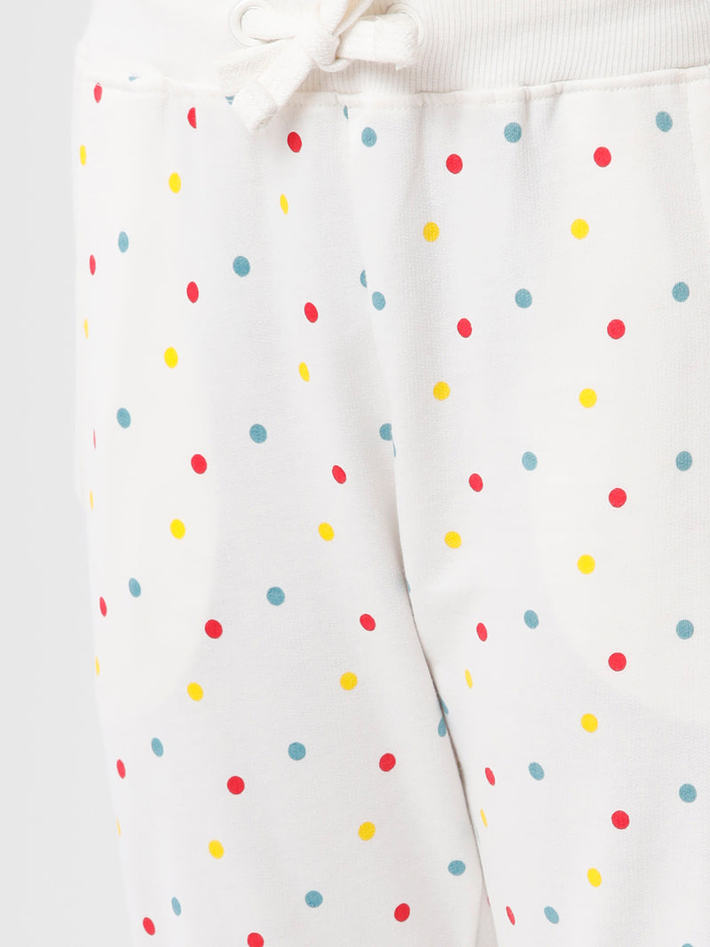 Kids - Girls Printed Jogger Cream