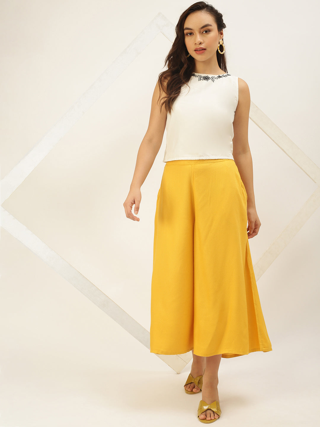 De Moza Women's Culottes Mustard