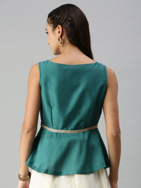 De Moza Women’s Peplum Top Teal