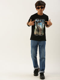 Pack of 2 Pipin Boys Printed T-shirts Black & Light Blue