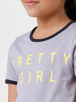 Kids - Girls Printed Top Dapple Grey