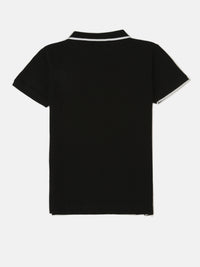 PIPIN Boys Printed T-shirt Black