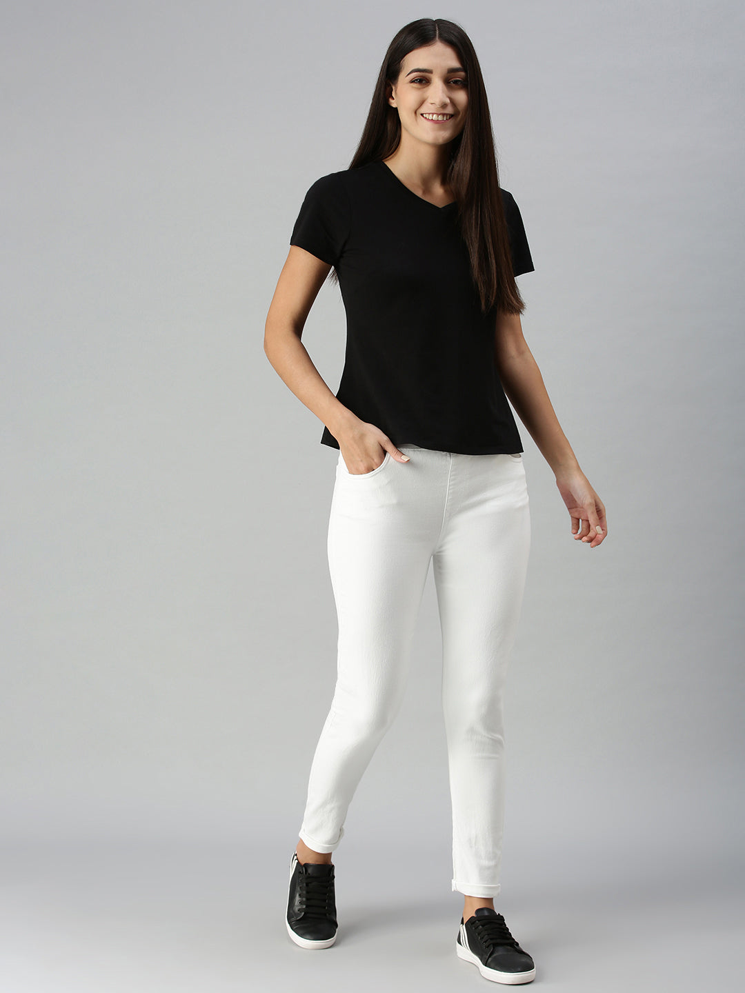 De Moza Women's Jeggings White