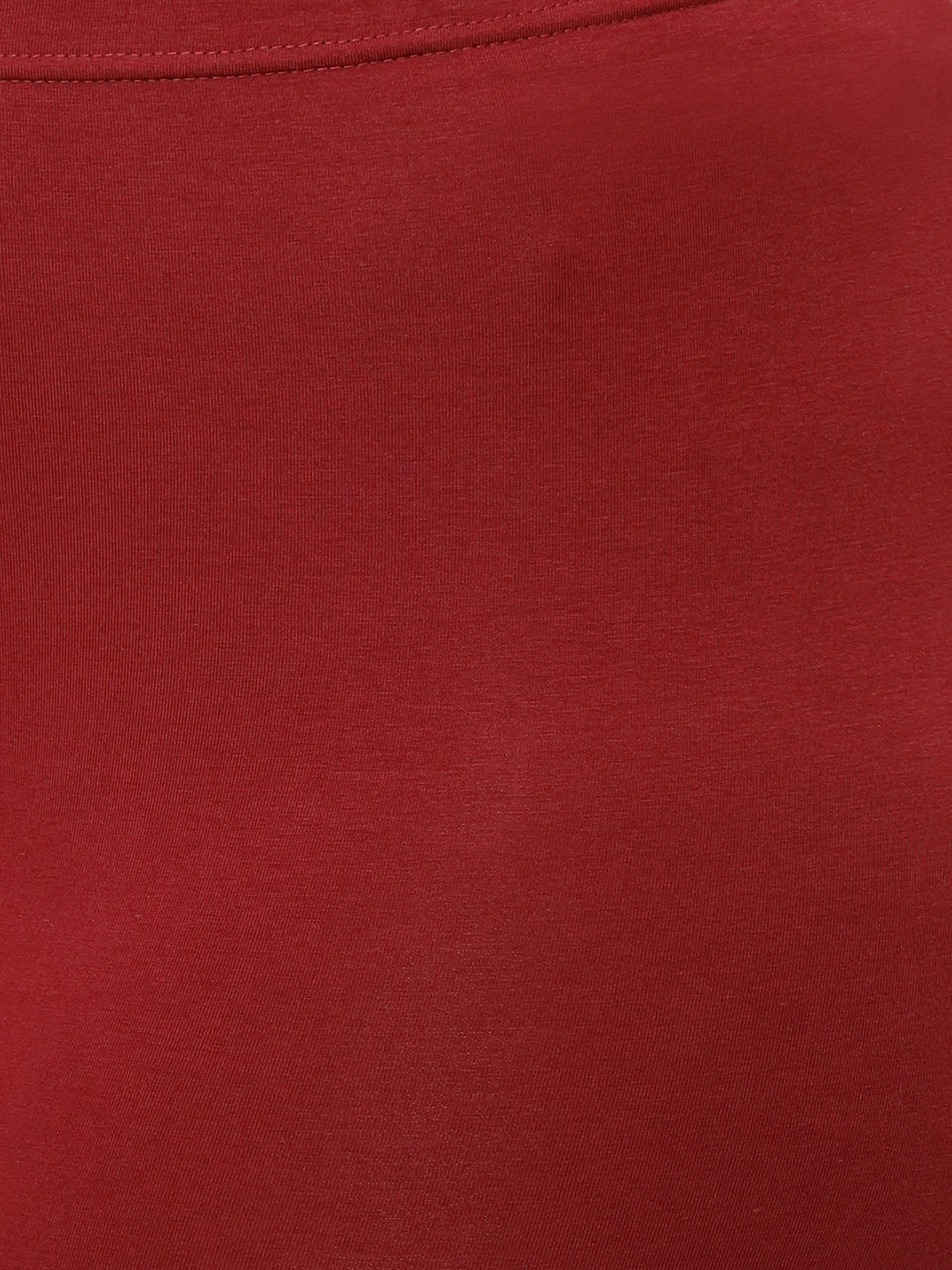 De Moza Ladies Plus Ankle Length Leggings Solid Cotton Maroon - De Moza