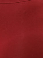 De Moza Ladies Plus Ankle Length Leggings Solid Cotton Maroon - De Moza
