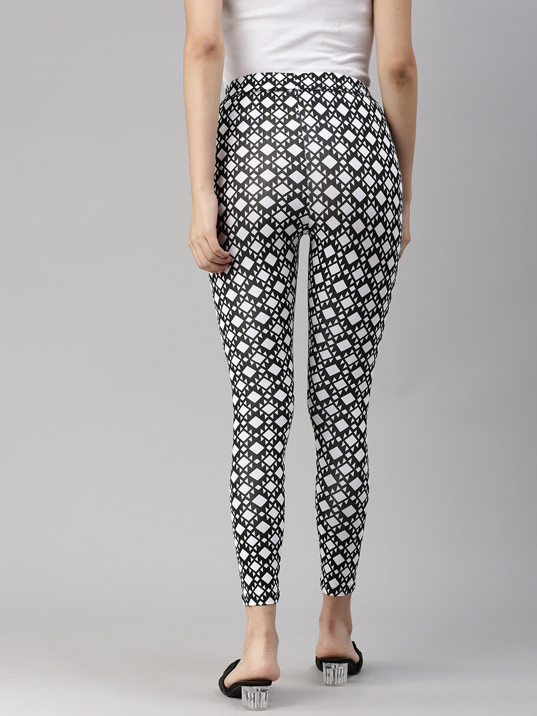 De Moza Ladies Printed Leggings Black