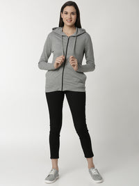 De Moza Ladies Grey Melange Sweat shirt - De Moza (4336293609535)