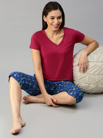 De Moza Women's Half Sleeve Top Mauve