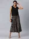 De Moza Women’s Printed Culottes Dark Grey