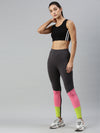 De Moza Ladies Active Wear Leggings Solid Cotton Dark Grey - De Moza