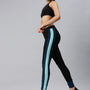 Ladies Printed Active Wear Leggings Black