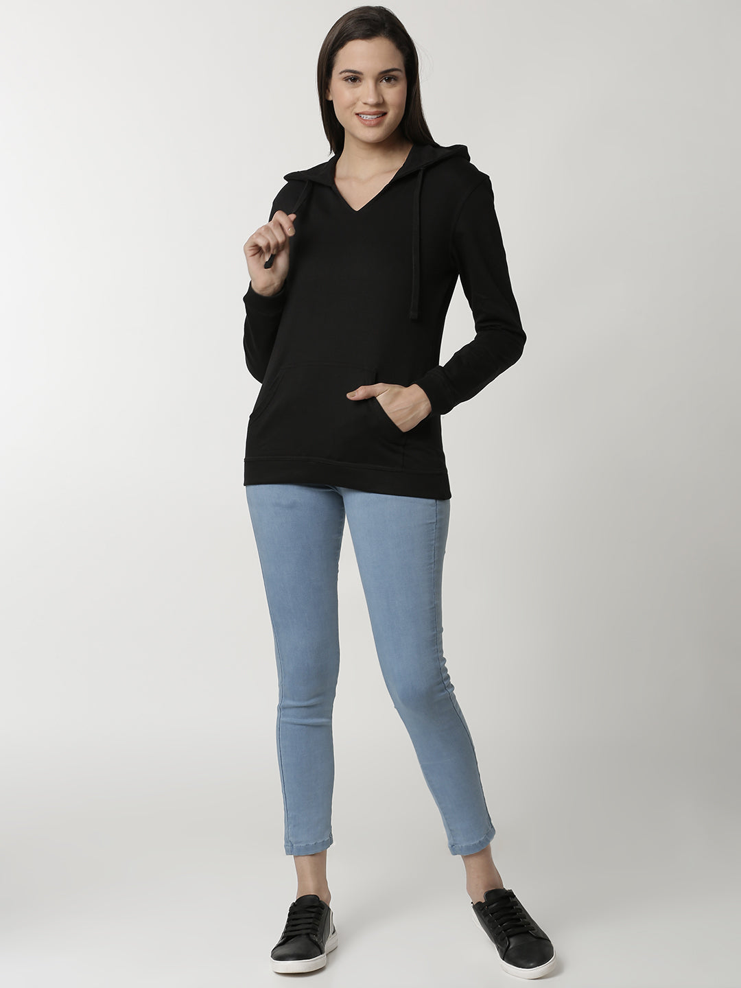 De Moza Ladies Sweat Shirt Black - De Moza (4334894153791)