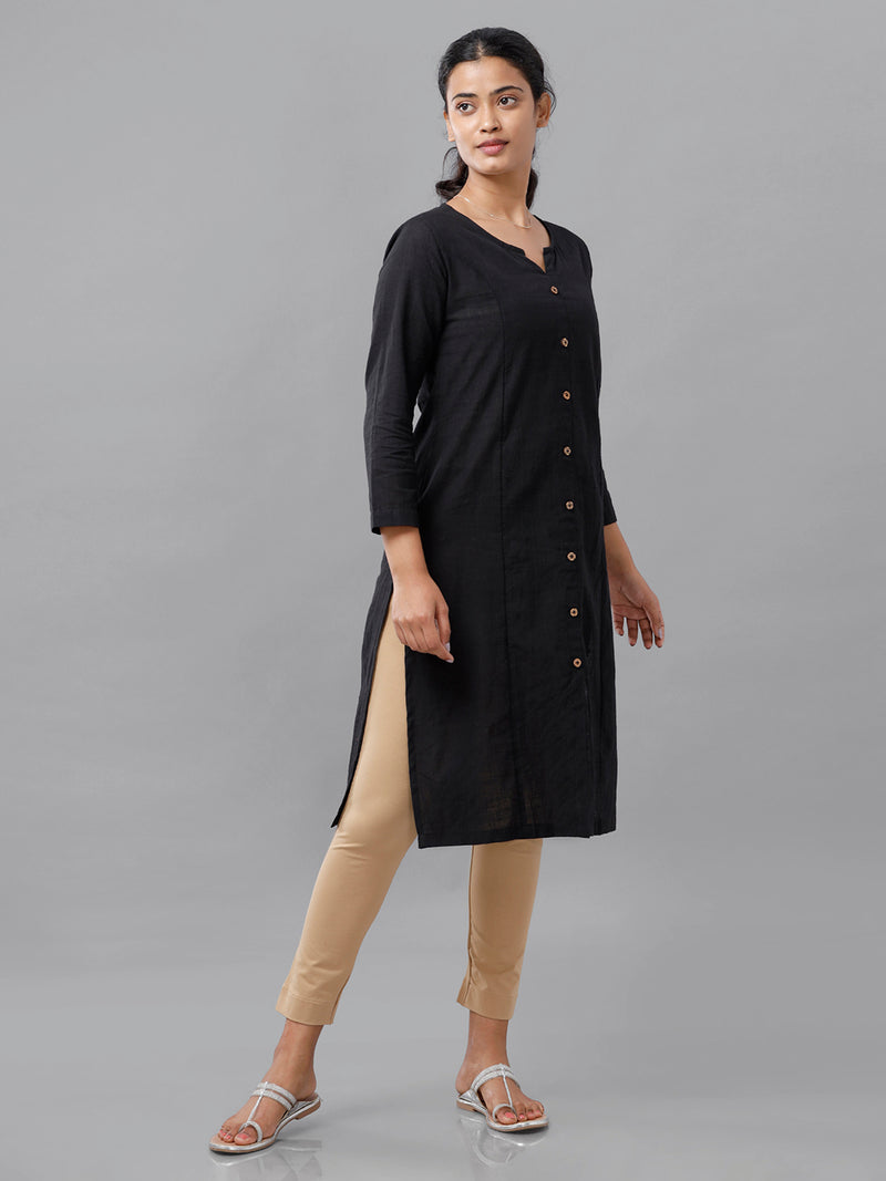 De Moza Womens Cigarette Pant Solid Cotton Skin - De Moza