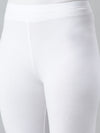 De Moza Ladies Churidar Leggings Solid Cotton White - De Moza