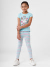 Kids – Girls Printed Ankle Leggings Pink