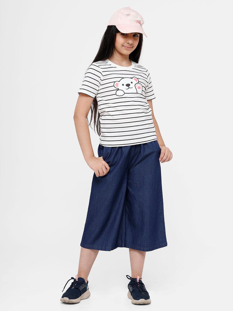 Kids - Girls Printed Top Cloud Dancer